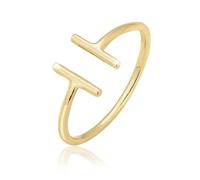 Elli Ringe - Ring Geo Trend Look Statement Offen 375 Gelbgold - Gr. 58 MM - in Gold - für Damen