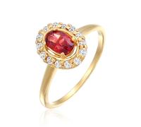 Elli Ringe - Ring Granat Topas Klassik 585 Gelbgold - Gr. 56 MM - in Gold - für Damen