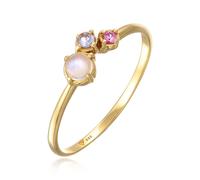 elli. PREMIUM Ring Mondstein Tansanit Synth. Saphir 585Er Gelbgold, gold Gold