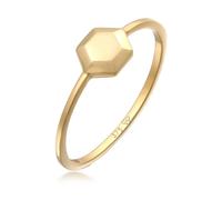 Elli PREMIUM - Plättchen Achteck Stapelring 375 Gelbgold Ringe 1 ct Damen