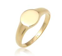 Elli Ringe - Ring Siegelring Royal Geo Basic Stilvoll 375 Gelbg - Gr. 52 MM - in Gold - für Damen