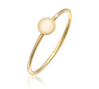 Elli PREMIUM, Ring Solitär Rosa Quarz Edelstein 375 Gelbgold in gold, Schmuck für Damen Gr. 56 mm