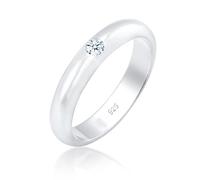 Elli DIAMONDS - Solitär Verlobung Diamant (0.06 ct.) 925er Silber Ringe Damen