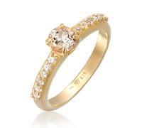 elli. PREMIUM Ring Topas Morganit Verlobung 925 Silber, gold Gold