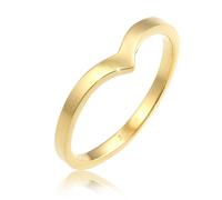 ELLI PREMIUM Damen Ring Geo, V-Form gold, Größe 52, 4456360 Gold 52