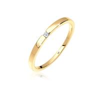 Elli DIAMONDS - Verlobung Solitär Diamant 0.015 ct. 585 Gelbgold Ringe Damen