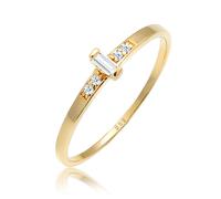 Elli Ringe - Ring Verlobung Topas Diamant (0.02 ct.) 585 Gelbgo - Gr. 58 MM - in Gold - für Damen