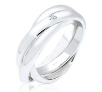 Elli DIAMONDS Ring Damen Verlobungsring Diamant 0.03 ct. in 925 Sterling Silber