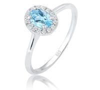 Elli DIAMONDS Ring Damen Verlobungsring Topas mit Diamant (0.08 ct.) in 925 Sterling Silber