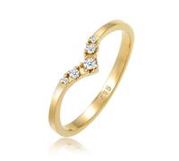 Diamore Damen Ring gold / transparent, Größe 52, 4377312 Gold / Transparent 52