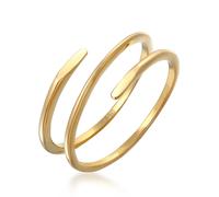 Elli Ringe - Ring Wickelring Twist Fein 375 Gelbgold - Gr. 56 MM - in Gold - für Damen