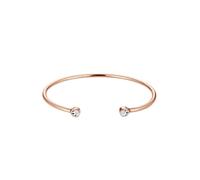 Elli Armband Damen Armreif offen Geo Kreis Trend mit Kristallen in 925 Sterling Silber rosé vergoldet