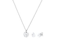 Elli Rund Kreis Gehämmert Halskette Stecker 925 Silber silberfarben Damen