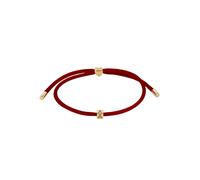 Elli Satin Lettering Heart 925 Sterling Silber vergoldet Rot Damen