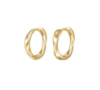 Elli Scharnier Creolen Damen Twisted Look goldfarben