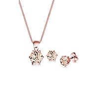 Elli Schmuckset Damen mit Kristallen in 925 Sterling Silber 45 cm lang