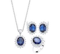 Elli Schmuckset Damen blau, 56