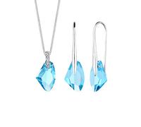 Elli Schmuckset Damen Galactic Geo mit Kristallen in 925 Sterling Silber