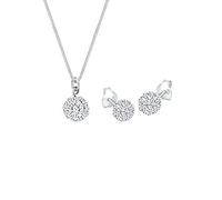 Elli Schmuckset Damen Kugel mit Kristalle in 925 Sterling Silber