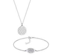 Elli Schmuckset Damen Lebensblume in 925 Sterling Silber