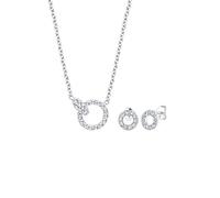 Elli Schmuckset Damen Ohrstecker Geo Set Kristalle in 925 Sterling Silber