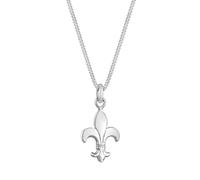 Elli Kette mit Anhänger »Schwertlilie königliches Symbol 925 Silber«, silberfarben