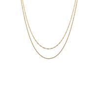Elli Set Kordelkette Singapurkette 925 Sterling Silber goldfarben Damen