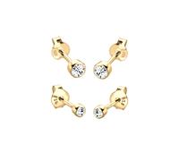 Elli Set Kreis Glassteine Blau 925 Sterling Silber Weiß Damen