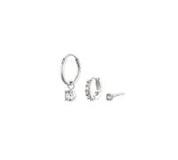 Elli Set Kristall Ohrstecker Creolen 925 Silber silberfarben Damen