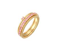 Elli Set Kristalle Rosa Pastell 925 Silber vergoldet, mit Kristallen von Swarovski® 54 Damen