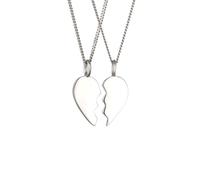 Elli Set mit Herz Freundschaftsketten 925 Sterling Silber silberfarben Damen