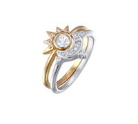 Elli Set Mond Sonne Zirkonia 925 Sterling Silber vergoldet 54 Damen