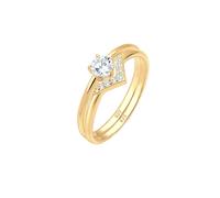 Elli Set Solitär Dreieck Zirkonia Edel 925 Silber 58 Damen