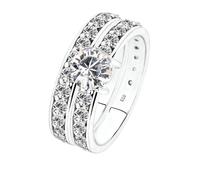 Elli Set Stapelring 925 Silber, mit Kristallen von Swarovski® 52 Damen
