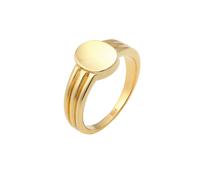 ELLI Damen Ring Siegelring, Trend gold, Größe 52, 4427090 Gold 52