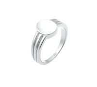 ELLI Damen Ring Siegelring, Trend silber, Größe 58, 4426965 Silber 58