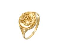 Elli Siegelring Coin Antik Münze 925 Silber 56 Damen