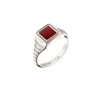 Elli Siegelring Emaille Dunkelrot 925 Sterling Silber 58 Damen