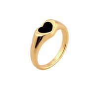 Elli Siegelring Herz Emaille Goldfarben 54 Damen