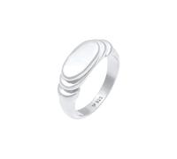 Elli Siegelring Poliert Oval Abgestuft 925 Silber 56 Damen