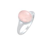 Elli Siegelring Rosa Quarz Edelstein Oval 925 Silber 52 Damen