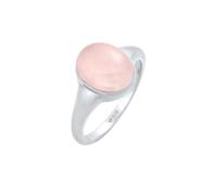 Elli Siegelring Rosa Quarz Edelstein Oval 925 Silber 54 Damen