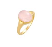 Elli Siegelring Rosa Quarz Edelstein Oval 925 Silber 56 Damen