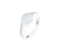 Elli Ring Damen Siegelring Royal Matt Geo Basic Trend in 925 Sterling Silber