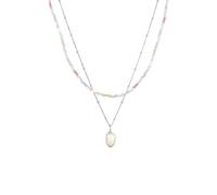 Elli Halskette Damen Beads Barock Layer mit Süßwasserzuchtperle in 925 Sterling Silber