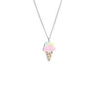 Elli, Halskette Kinder Eis Sweet Emaille 925 Silber in silber, Kinderaccessoires für Mädchen Gr. 36 cm