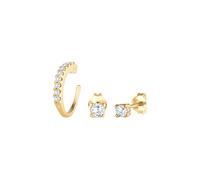 ELLI Damen Ohrringe Single Earcuff, Kristall Ohrstecker, Set gold, Größe One Size, 4456482 Gold One Size