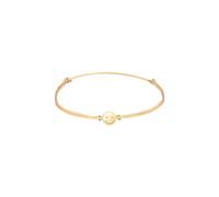 Elli Smile Face Textil 925 Silber vergoldet Beige Damen