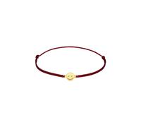 Elli Armband Mit Smile Face Textil 925 Silber Vergoldet, gold Gold