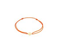 Elli Smile Face Textil 925 Silber vergoldet Orange Damen